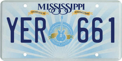 MS license plate YER661