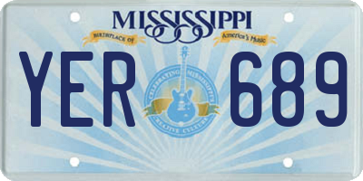 MS license plate YER689