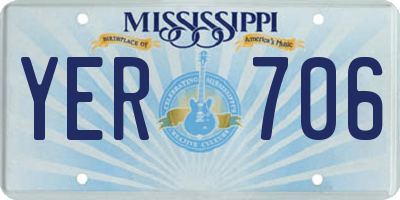 MS license plate YER706