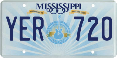 MS license plate YER720