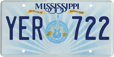MS license plate YER722