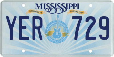 MS license plate YER729