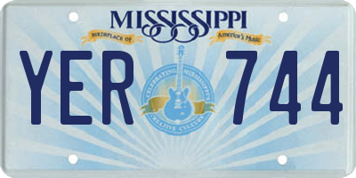 MS license plate YER744