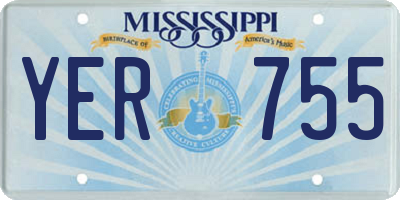 MS license plate YER755
