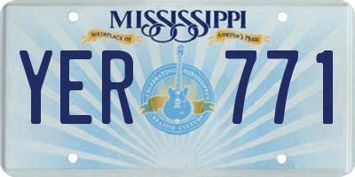 MS license plate YER771