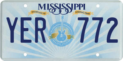 MS license plate YER772