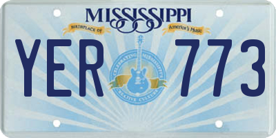 MS license plate YER773