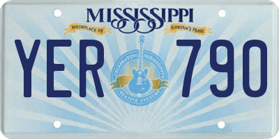 MS license plate YER790