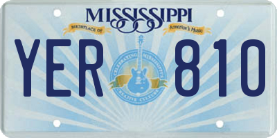 MS license plate YER810