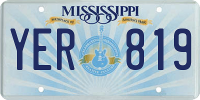 MS license plate YER819