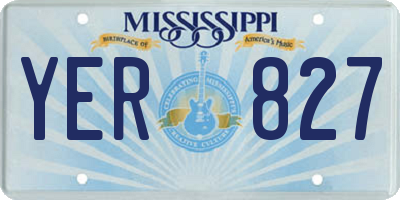 MS license plate YER827