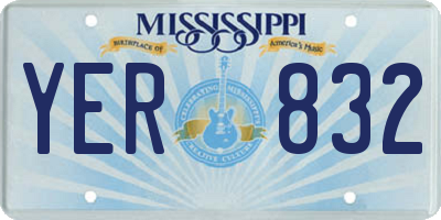 MS license plate YER832