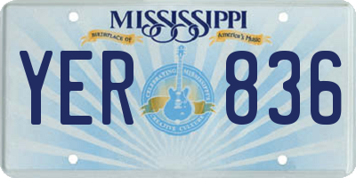 MS license plate YER836