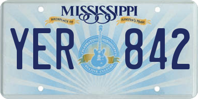 MS license plate YER842