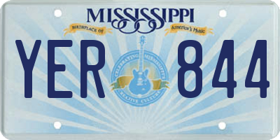 MS license plate YER844