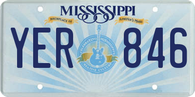 MS license plate YER846