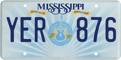MS license plate YER876