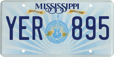 MS license plate YER895