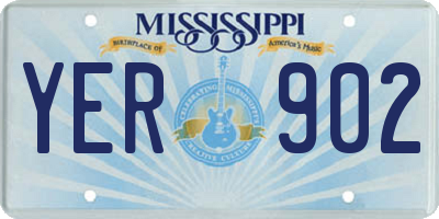 MS license plate YER902