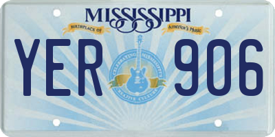 MS license plate YER906