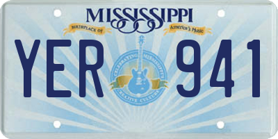MS license plate YER941