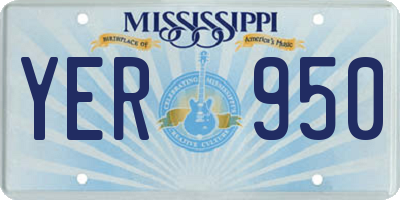MS license plate YER950