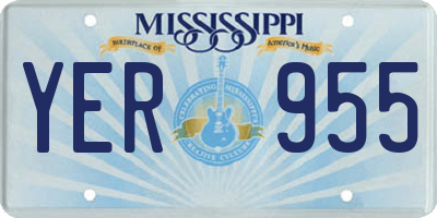 MS license plate YER955