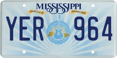 MS license plate YER964