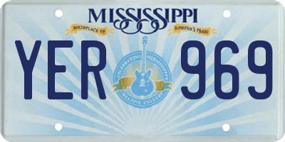 MS license plate YER969