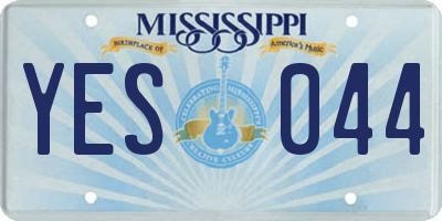 MS license plate YES044