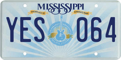 MS license plate YES064