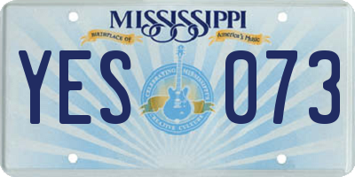 MS license plate YES073