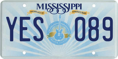 MS license plate YES089