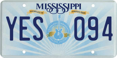 MS license plate YES094