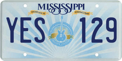 MS license plate YES129