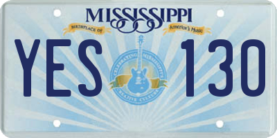 MS license plate YES130