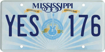 MS license plate YES176