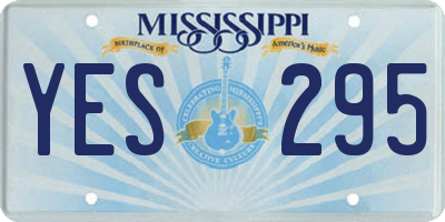 MS license plate YES295