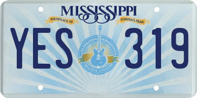 MS license plate YES319
