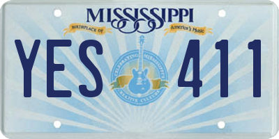 MS license plate YES411