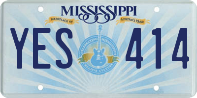 MS license plate YES414