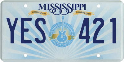 MS license plate YES421