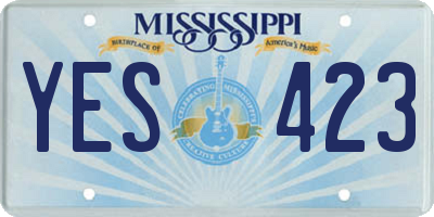 MS license plate YES423