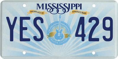 MS license plate YES429