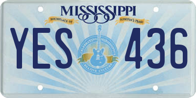 MS license plate YES436