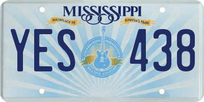 MS license plate YES438