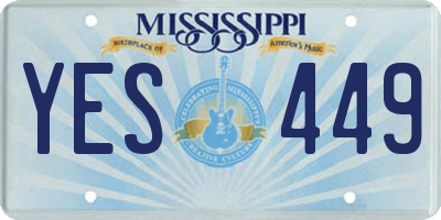 MS license plate YES449