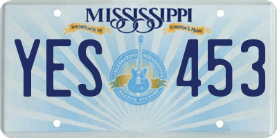 MS license plate YES453