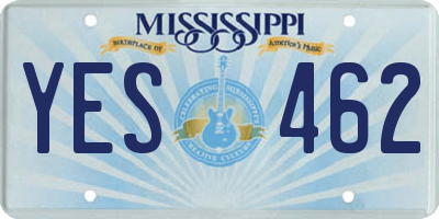 MS license plate YES462