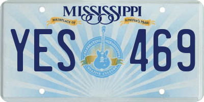MS license plate YES469